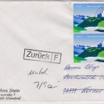 BRD - Natur- u. Nationalparks, Blockmarke, 2x110 Pfg. Brief 2. Gew.st. Rabenau