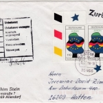 BRD - Tag d. Deutschen Einheit 2x110 Pfg. Brief 2. Gew.st. Rabenau - Hatten 1998