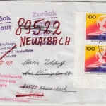 BRD - Int. Tourismusbörse ITB 2x100 Pfg. Brief 2. Gew.st. Allendorf-Lumda 1996