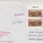 BRD - 125 Jahre Lette-Verein, 2x100 Pfg. Brief 2. Gew.st. Allendorf-Lumda 1996