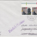 BRD - 100. Geb. Hindemith, 2x100 Pfg. Brief 2. Gew.st. Allendorf-Lumda 1996