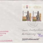 BRD - 100 J. Kaiser-Wilhelm-Gedächtniskirche, 2x100 Pfg. Brief 2. Gew.st.