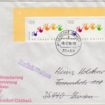 BRD - 50 J. Kinderhilfswerk UNICEF, 2x100 Pfg. Brief/FDC 2. Gew.st. 1996