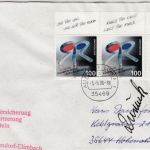 BRD - 50 J. Ruhrfestspiele, 2x100 Pfg. Brief 2. Gew.st. Allendorf-Lumda 1996 n.