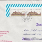 BRD - 1000 J. Marktrecht Freising, 2x100 Pfg. Brief 2. Gew.st. Allendorf-Lumda