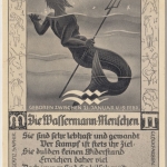 Sternzeichen - Die Wassermann-Menschen, sw-AK ungelaufen ca. 1930