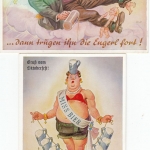 Bayern - Oktoberfest, Bier - 2 farb. Juxkarten ungelaufen ca. 1955/60