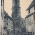 Elsass - Schlettstadt Münster St. Georg, sw-AK gelaufen 1914