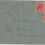 Berlin - 3x8 Pfg. Schwarzaufdruck, Brief Berlin-Lankwitz - München 1948