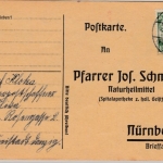 Danzig - 10 Pfg. Wappen, Karte Olivia - Nürnberg 1925