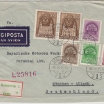 Ungarn - Luftpost-Einschreibebrief Kolozsvar - München-Allach/BMW, Zensur 1942