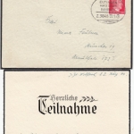 DR - Eutingen - Hausach Bahnpost Z.3846, Trauerbrief v. Wolfach - München 1943
