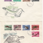 Jugoslawien - Fauna 1962 (Reptilien), Satz a. 2 Schmuck-FDC Belgrad 8.6.62
