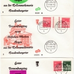 Berlin - Brandenburger Tor, Zusammendrucke, 5 versch. Schmuck-FDC 1966