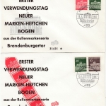 BRD - Brandenburger Tor, Zusammendrucke, 5 versch. Schmuck-FDC 1966