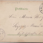 Segelschiffe im Sturm, Halt gegen das Licht-Karte Luna Nr.53, gelaufen 1904