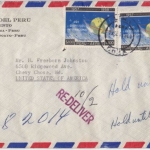 Peru - 3x1 S. Int. Geophysikalisches Jahr, Lupo-Brief Lima - Chevy Cose 1961