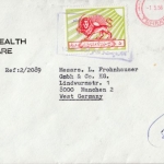 Persien - 65 D. Postfreistempel u. Zwangszuschlagsmarke Brief Teheran 1956/1977