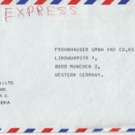 Nigeria - 2x30 k Pocken Pox, Luftpost-Expressbrief Onitsha - München 1978