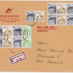 BRD - Burgen&Schlösser, H-Blatt 27I, 2x u.a., Wertbrief München - Kronach 1981