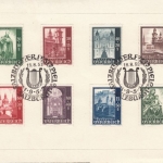Österreich - Salzburger Dombauserie, Schmuck-Faltblatt SST Festspiele 1952