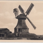 Schleswig-Holstein - St. Peter Eiderstedter Mühle sw-Fotokarte ungelaufen