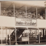 Hamburg - Grosse Hafen-Rundfahrt Personengruppe sw-Fotokarte ungelaufen ca. 1930