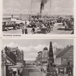 Niedersachsen - Norderney, 2 sw-Fotokarten (Straßen- u. hafenansicht) ca. 1935