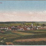 Bayern - Eichendorf Ndb., farb. Ortsansicht, gelaufen 1941