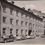 Bayern - Weilheim, Hotel u. Gaststätte Bräuwastl Brauerei sw-Fotokarte 1961