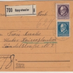 Bayern - 80+20 Pfg. Ludwig Paketkarte Gaugrehweiler - kaiserslautern 1917