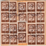 BRD - 20x7+10 Pfg. Bed.Deutsche u.a. Paketkarte Laer - Berlin 1964