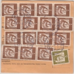 BRD - 17x7+5 Pfg. Bed.Deutsche u.a. Paketkarte Laer - Bad Driburg 1964