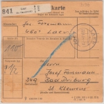 BRD - 17x7+5 Pfg. Bed.Deutsche u.a. Paketkarte Laer - Bad Driburg 1964