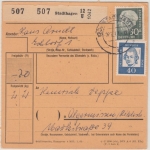 BRD - 40+30 Pfg. Bed. Deutsche/Heuss Paketkarte Stadthagen - Olgermissen 1961