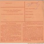 Bayern - 5x30 Pfg. Ludwig/Freistaat, Nachnahme-Paketkarte Würzburg 1920 n.