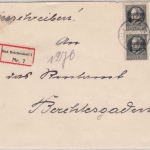 Bayern - 2x25 Pfg. Ludwig/Freistaat, Einschreibebrief Bad Reichenhall 14.4.20 n.