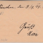 Bayern - München Sportausstellung 1899, SST/Ank.stpl. a. 3 Pfg. GA-Ortskarte