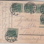 DR - 6x5 Pfg. Germania (teils Randstücke), AK Casino Dortmund - Freiburg 1920