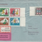 Berlin - Wofa 1965/67 Farbränder Randzudrucke, 11 Belege Einschreiben Luftpost..