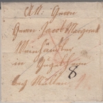 Württemberg - Altingen R3, L1 a. Brief v. Trossingen n. Hügelheim b. Müllen 1813