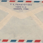 Zypern - 6 Pia. Moschee, Luftpostbrief Famagusta - FFM 1954