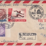 San Marino - Zuleitung SAS Erstflug Firstflight Stockholm-Riga-Moskau 1956