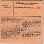 DR/Ostmark - 60+25 Pfg. Hindenburg, Wertpaketkarte Kirchdorf a.d. Krems 1942 n.