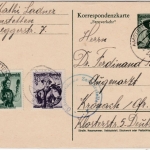 Österreich - 1 S. Trachten GA-Karte+Zusatz, Amstetten - Kronach 1953