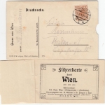 Österreich - Führer durch Wien, mechanische sw-AK gelaufen 1906