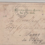 Österreich - Wien Am Hof m. Radetzky Monument Passepartout-Prägekarte ca. 1900