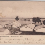 Kamerun - Woermannfaktorei u. Kamerunfluss, sw-AK gelaufen Duala 1909