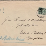 DP Marokko - 5 C. a. 5 Pfg. Germania/Typ II, Drucksache Tanger - Erbach 1904