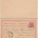 Deutsch-Ostafrika - 5 P./10 Pfg. Krone/Adler Antwort-GA-Karte Dar-Es-Salam 1896